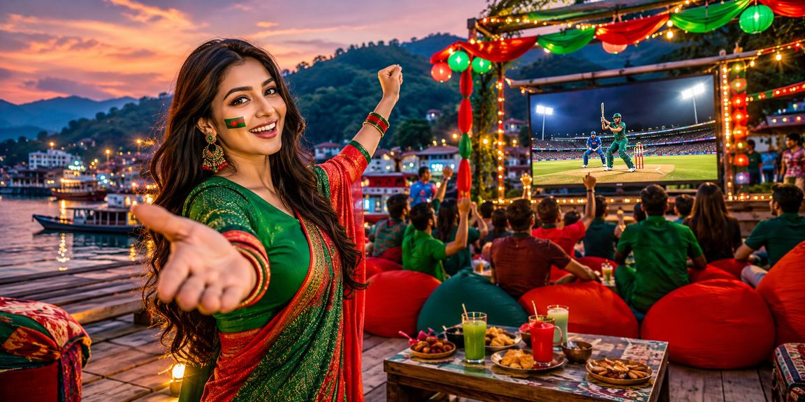 রাঙামাটিতে ক্রিকেট বেটিং পর্দার সামনে বসে আছেন